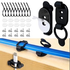 10 Pack Adhesive Cable Clips, Adjustable Cable Management Clips Black picture