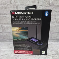 Monster Bluetooth 2 In 1 Wireless Audio Adapter - Black New Open box  picture