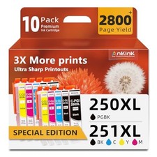 10 Pack PGI-250XL CLI-251XL Ink Cartridges for Canon PIXMA MX922 MX920 picture