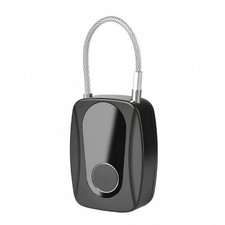 Smart Biometric Padlock Glossy Front Biometric Padlock USB Rechargeable picture