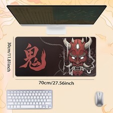 1pc HD Printed Pattern Mouse Pad, Mythical Mask Themed Trendy New Mouse Pad, X picture