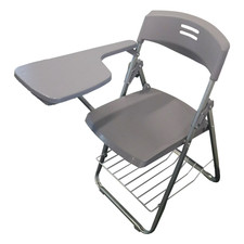 RTC Group Right Hand Pad Tablet Small Arm Desk Folding Chair, Gray, 1Pk picture