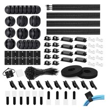 173 Pcs Cable Management Organizer Kit, Adhesive Cable Clips Holder,Cable5268 picture