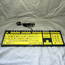 Ai Squared ZoomText Large Print USB Wired Keyboard, Enhanced Keys Black/Yellow picture
