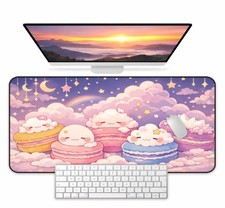 Kawaii Cloud Macaron Desk Mat Cute Pastel Mouse Pad Large Desk Pad picture