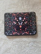 MOSISO Neoprene Black Floral Hummingbird Butterfly Laptop Case, ~11.5