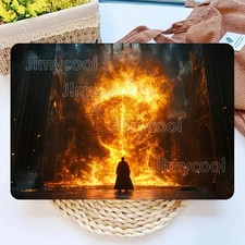 2 Pieces Dramatic Flame and Silhouette Laptop Stickers Design Scratch Resistant picture