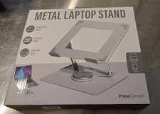 PrimeConnect Metal Laptop Stand 360° Rotating Adjustable Foldable Tablet Holder picture