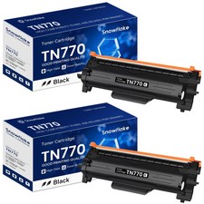 2 PACK Snowflake TN 770 Toner Cartridge Compatible Super High Yield Black Toner picture