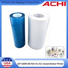 ACHI AB Film Crystal Sticker Transfer Film 30cm*100m For UV DTF Printer picture