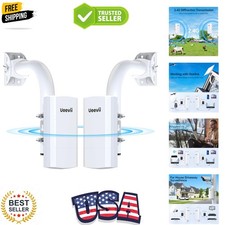 2.4G Point to Point Wireless Bridge with 2 Bracket | Outdoor WiFi Bridge, wit... picture