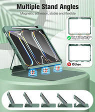 Case for iPad Pro 11 Inch M5/M4, Screen Protector, Heavy Duty Cover, Midnight Gr picture
