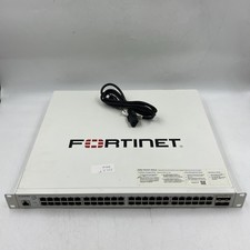 Fortinet FS-248E-FPOE FortiSwitch 48-Port PoE Gigabit Switch W/ Power Cord Used picture
