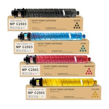 Myceke 4 Pack MP C2503 Toner Cartridge:MP Other, Black Cyan Magenta Yellow picture