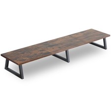 TEAMIX 42 inch Large [Dual] [Monitor] [Riser],Rustic Brown Extra Long TV [Sta... picture