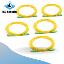 LOT of 5- 5M SC/APC to SC/APC Simplex Single Mode Fiber Optic Patch Cable 1.25mm picture