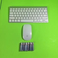 Genuine Apple A1314 Keyboard & A1296 Apple Mouse Wireless Bluetooth - SAME DAY picture