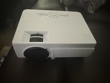 White Desktop Portable Projector w/ Built-In Speakers, Remote, HDMI USB VGA picture