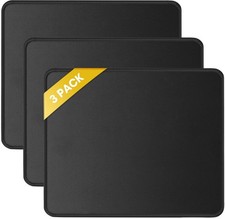 JIKIOU 3 Pack Mouse Pad with Stitched Edge, Perfect Size 10.2x8.3in Black picture