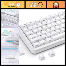 113 Keys OEM PBT Laser-Etched Keycaps - White, Custom Mechanical Keyboard Upgrad picture
