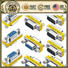 10-Pack 9-Pin RS232 Serial Cable DB9 Male/Female Gender Changer Coupler Adapter picture