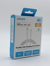 Anker 10' Bio-Braided Lightning to USB-C ECO Friendly Fast Charging Cable -White picture