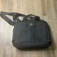 Targus Briefcase Laptop Bag Black Nylon Large Compartments Shoulder Strap Office picture