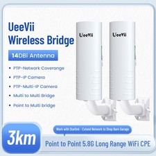 2-Pack Wireless Bridge UeeVii Point to Point Outdoor CPE452 High-Gain Antenna picture