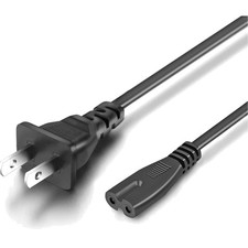 Universal 2-Prong Power Cord Set - 36 Inch Cables for Home & Gaming (2-Pack) picture