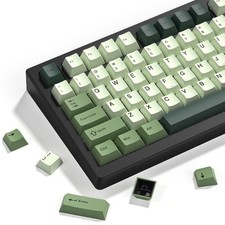 125 PCS Matcha Green PBT Keycaps Double Shot Cherry Profile 75 Percent picture