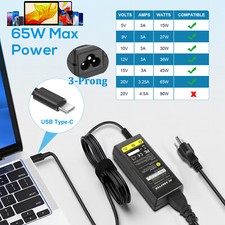 AC Adapter Charger For LG gram 17Z90P 17Z95P 17Z90Q 16T90Q 17ZB90R 16Z90Q Power picture