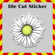 Daisy Flower Sticker, Contour-Cut WIldflower Vinyl Decal, Gloss/Holographic picture