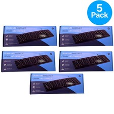 Digital Innovations Classic USB Keyboard Full Size Wired 107 Keys 5 Pack New picture