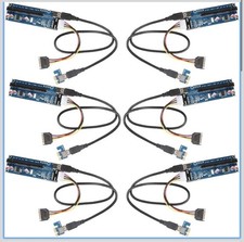 Relper-Lineso - 6 Pack PCIe V006 PCI-E 1X to 16X Powered Riser Adapter picture