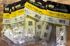 LOT OF 7 HUBBELL ISF20W PLATE, DECORATOR FRAME, 2 PORT WHITE, OUTLET BOX COVERS picture