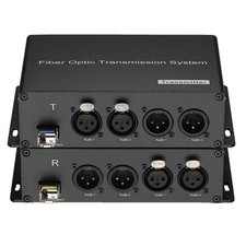 XLR Balanced Audio Over Fiber Optic Extender A Pair- Singlemode Fiber up 20Km... picture