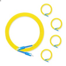 5 PCS 3 Meter Fiber Optic Patch Cord SC/UPC Simplex Single Mode OS2 Cable picture
