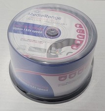 50-pack MediaRange CD Recordable Media Vinyl Look Inkjet Printable 80 Min 52x picture