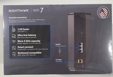 Netgear Nighthawk RS150 WiFi 7 Dual Band Router BE5000 5Gbps Black SEALED NEW picture