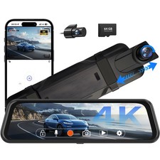 4K Rear View Mirror Camera, 10