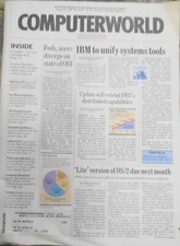 Computerworld Magazine, August 27, 1990 - IBM to unify sytem tools; OS/2 Lite... picture