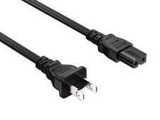 NEMA 1-15P to C7 2 Prong Power Cord Polarized 18AWG SPT-2 10A Laptop TV Black picture