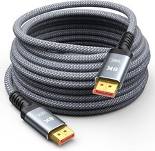 50ft 8K Fiber Optic DisplayPort 1.4 Cable Uni-Directional High-Speed 60Hz/144 picture