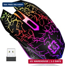 MELOGAGA Wireless Bluetooth Gaming Mouse, RGB Rechargeable, Silent, Black | Dual picture