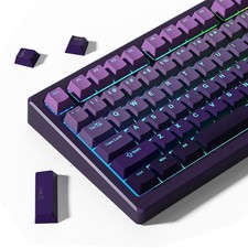 Womier PBT Cherry Profile Custom Keyboard Keycaps 75 100% Purple Keycap Set picture