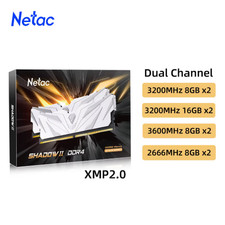 Netac Shadow II DDR4 RAM 16GB 32GB Dual Kit 3200 3600MHz 288Pin XMP Heatsink picture