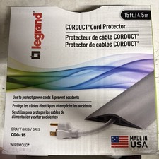 Legrand CORDUCT CDG-5 Cord Protector 5ft Gray – Floor Cable Cover USA Made picture