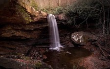 Landscape waterfall nature rocks Custom Gaming Mat Desk picture
