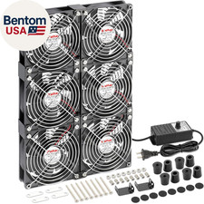 120mm x 6 Cooling Fan with Speed Controller AC Plug Ventilation Exhaust picture