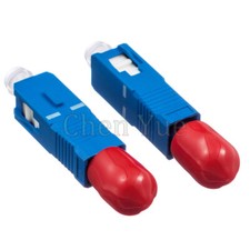 2pcs ST Female to SC Male Fiber Optic Adapter SM ST-SC Hybrid Optical Adaptor picture